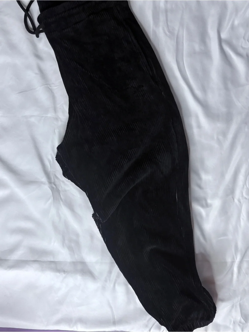 Source Unknown black corduroy